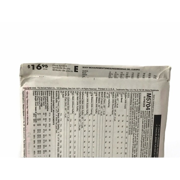 McCalls Pattern M5704 Create It! Dresses Boho Color Block Sz 6 8 10 12 14 Sewing - Picture 5 of 6